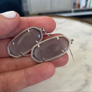 Kendra Scott Elle earrings silver / grey